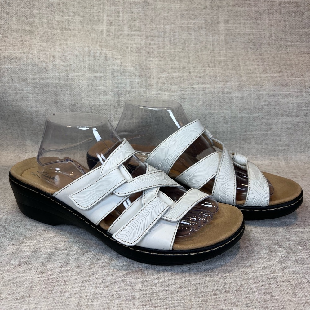Clarks White Sandals for Women